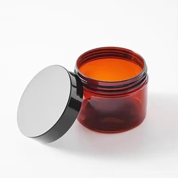NH H Round Pet Black Amber Jar