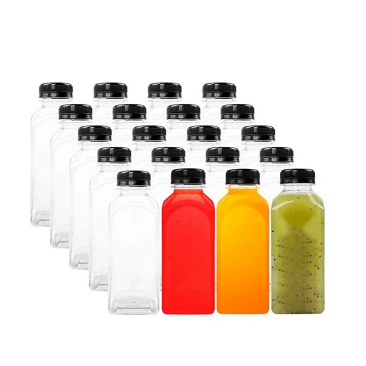 Square 500ml Clear Plastic Bottles With CRC Cap